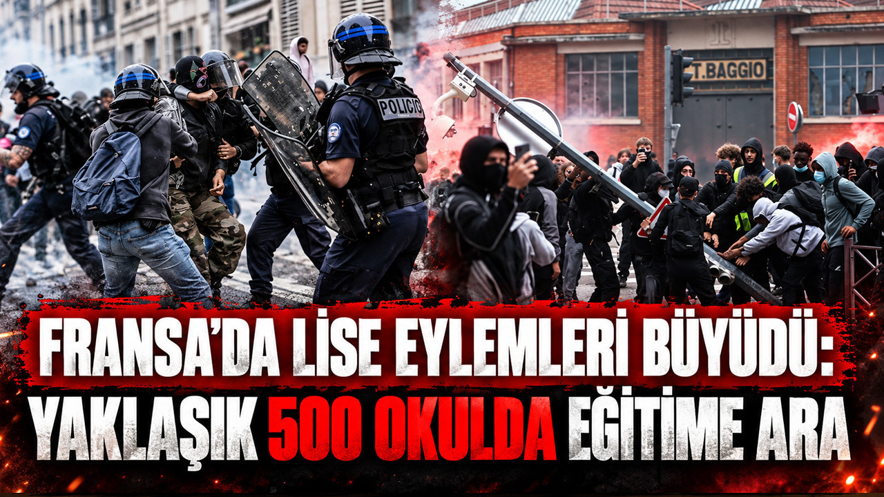 Fransa'da lise eylemleri büyüdü: Yaklaşık 500 okulda eğitime ara