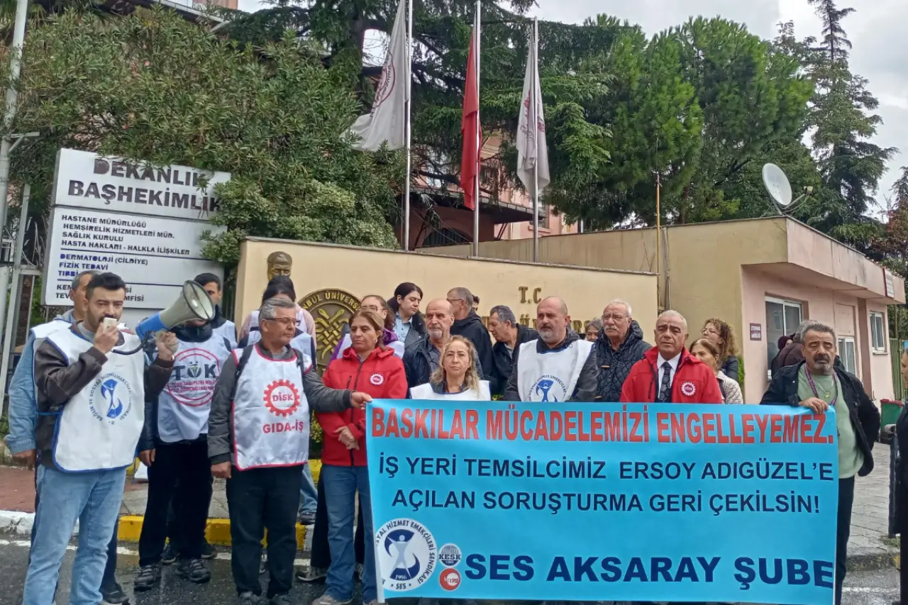 Çapa’da Ersoy Adıgüzel’e soruşturma ortak tepki: "Sendikal faaliyetler engellenemez"
