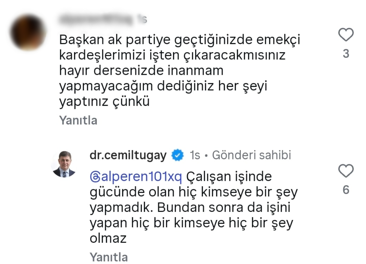 Cemil Tugay'dan dikkat çeken cevap