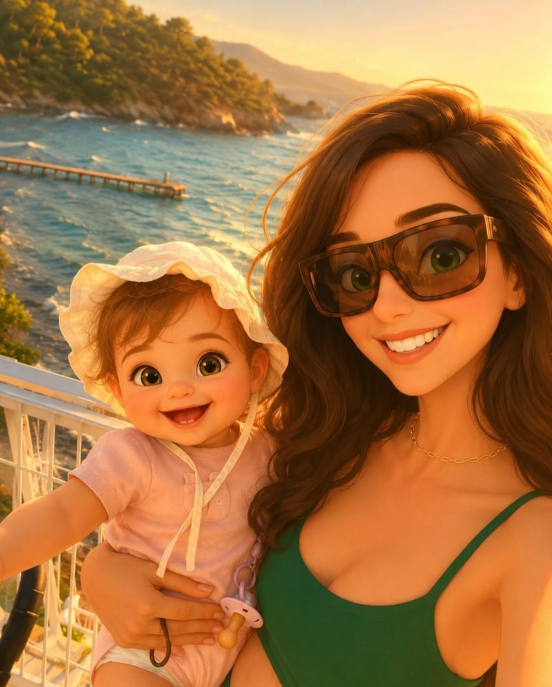 İrem Helvacıoğlu yeni paylaşım! Kızıyla kendi çocukluk fotoğrafını birleştirdi