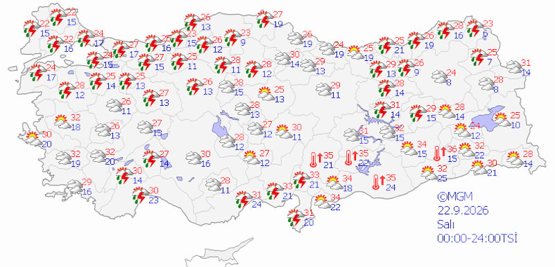 Türkiye'nin büyük bölümünde yağışlı hava etkisini sürdürecek