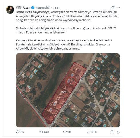 Belediye bursuyla okuyan Fatma Betül Sayan Kaya’nın ailesi gayrimenkul imparatoru çıktı