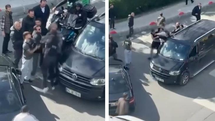 Bayrampaşa'da sürücülerin yol kavgası: Kafa atıp tekme ve yumruklarla saldırdı!