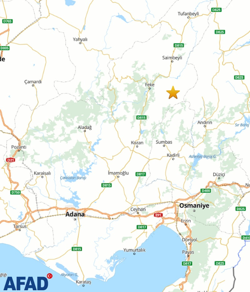 Adana sallanmaya devam ediyor: Saimbeyli'de 4,4'lük deprem