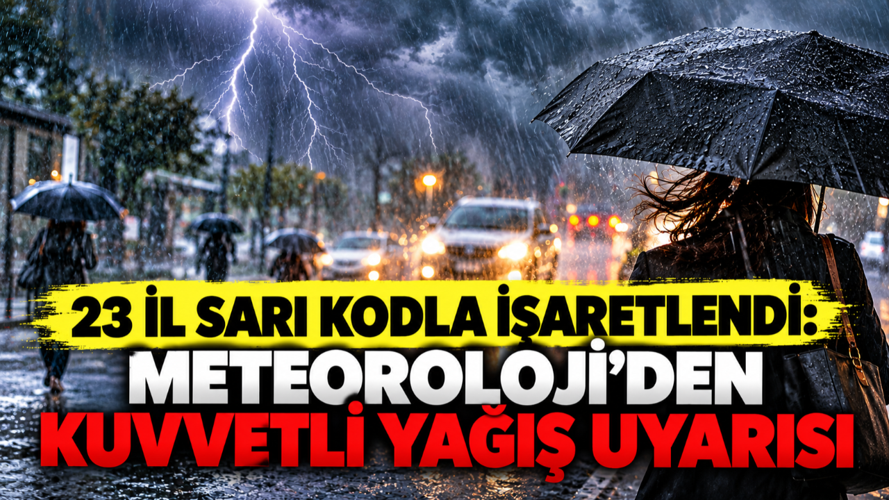 23 il sarı kodla işaretlendi: Meteoroloji’den kuvvetli yağış uyarısı