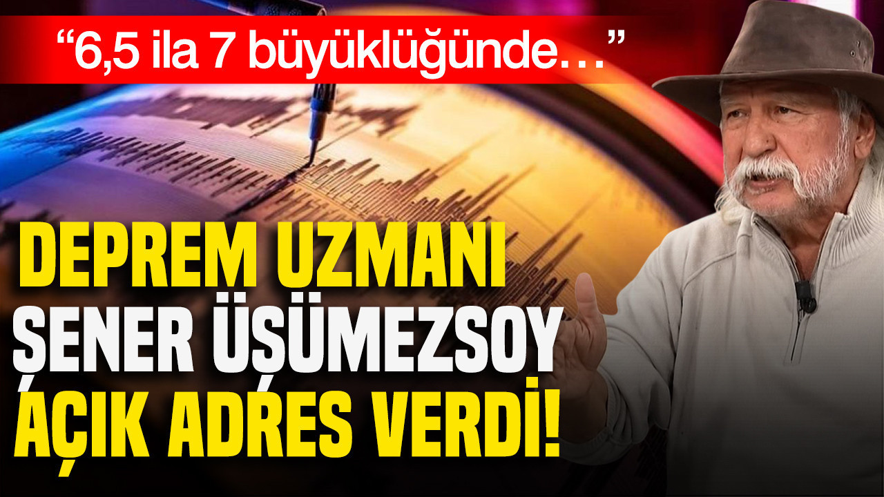 Deprem uzmanı Şener Üşümezsoy açık adres verdi: 6,5 ila 7 büyüklüğünde…