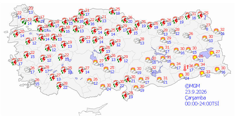 Meterolojiden 14 ile sarı kodlu uyarı: Sağanak etkili olacak