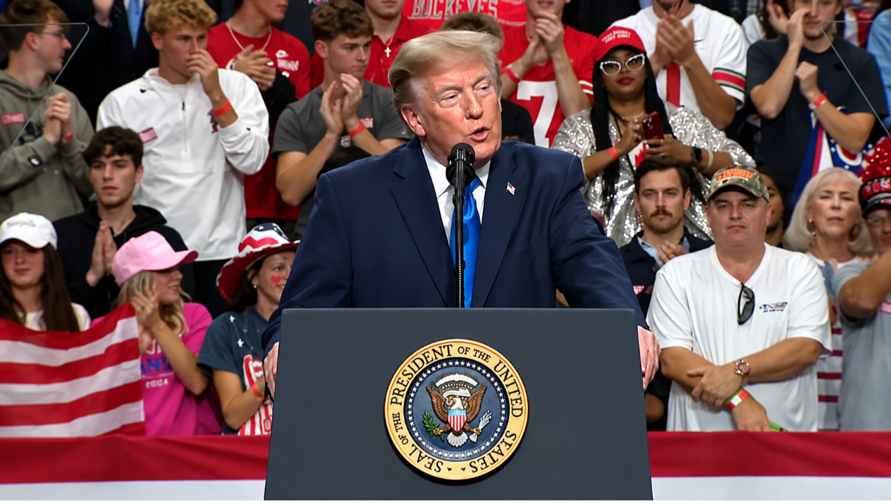 Trump mitinginde küfürler havada uçuştu!